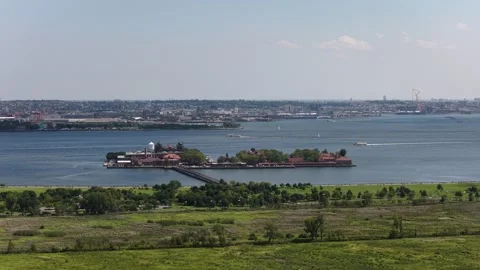Jersey City Development Pattern in a High Aerial View Stock Footage 343462371