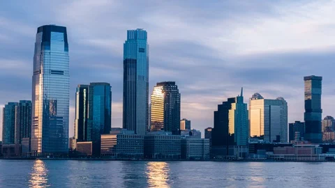 Jersey City hyperlapse Stock Footage 127864293