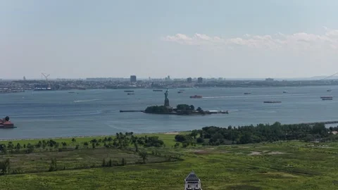 Jersey City Urban Fabric From an Elevated Drone View 스톡 동영상 343462393