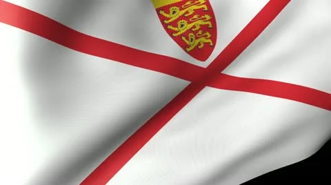 Jersey Coast Flag Waving Stock Footage 12206592