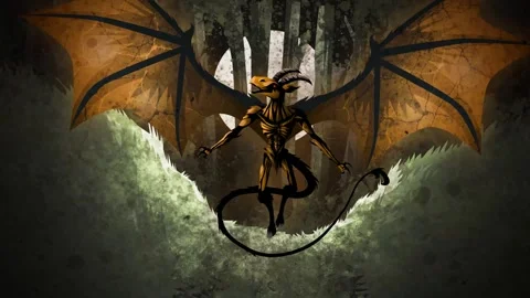 Jersey devil flying at night Stock Footage 320002602