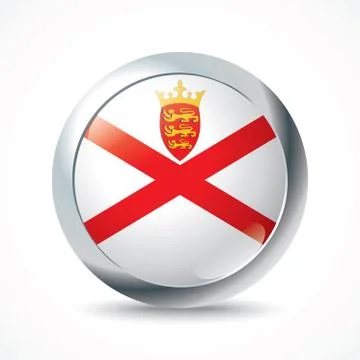 Jersey flag button Stock Illustration