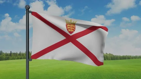 Jersey Flag Stock Footage 152710041