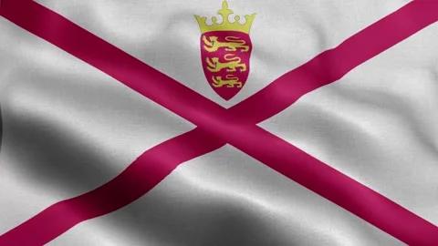 Jersey flag Front Stock Footage 318665990