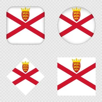 Jersey Flag Icons Pack. Vector illustration. Stock Illustration