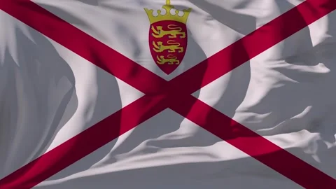Jersey Flag Loop Stock Footage 295748294