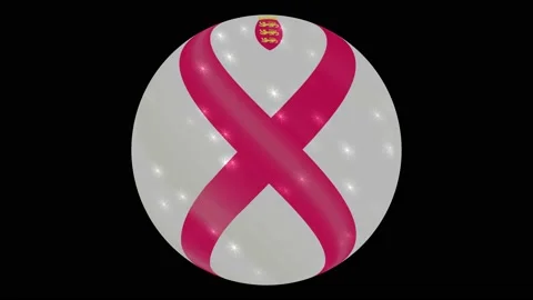 Jersey flag in a round ball rotates. Flicker and shine. Animation loop Stock Footage 145799819
