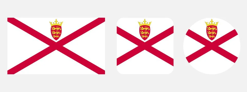 Jersey flag, vector illustration Stock Illustration