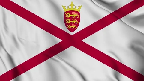 Jersey flag Waving Stock Footage 294132747