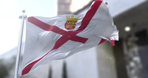 Jersey-flag-waving-seamless-loop-4k-60fps Stock Footage 333638963