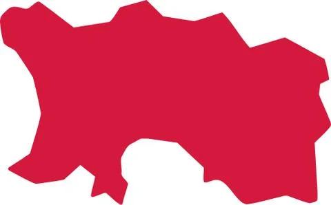 Jersey map Stock Illustration