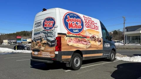 Jersey Mike s restaurant delivery van Saugus Mass. USA April 26 2023