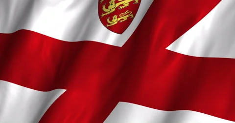 Jersey waving flag 4K Stock Footage 51348699