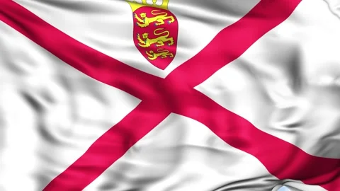 Jersey Waving Flag Background Stock Footage 204140976