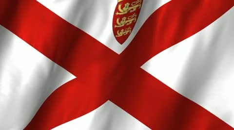 Jersey Waving Flag Stock Footage 12290539
