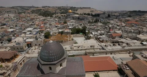 Jerusalem 4K Old city Panoramic view Wide 24P 스톡 동영상 40884390