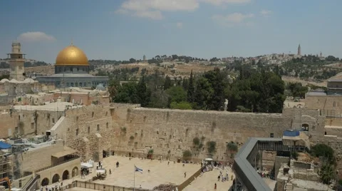 Jerusalem 4K Wailing wall 25P Stock Footage 40998298