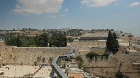 Jerusalem 4K Wailing wall pan 25P Video stock 41032461