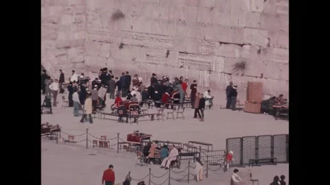 JERUSALEM AND SAUDI ARABIA - 1978 - Highly important worship sites of Jewish, Stock Footage 340659112