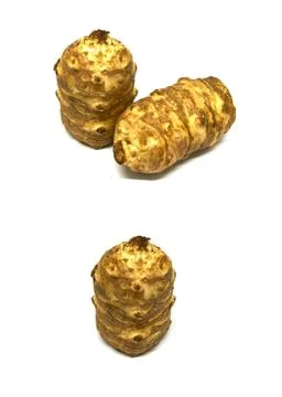 Jerusalem artichoke with white Stock Photos