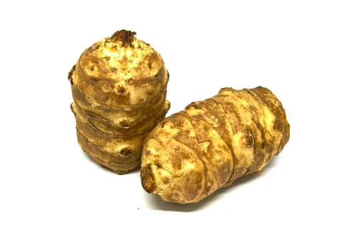 Jerusalem artichoke with white Stock Photos