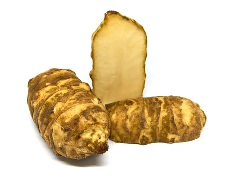 Jerusalem artichoke with white Stock-Fotos