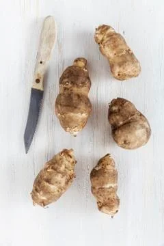 Jerusalem artichokes 스톡 사진