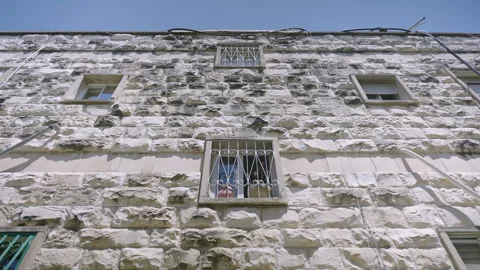 Jerusalem brick wall building bricks Stock Footage 318080642