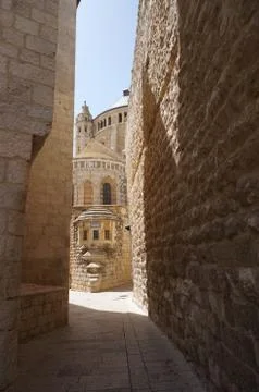 Jerusalem catholic cathedral Stock Photos