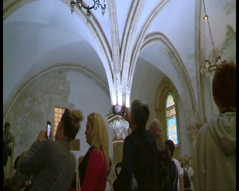 Jerusalem The Cenacle Upper Room Stock Footage 87950131