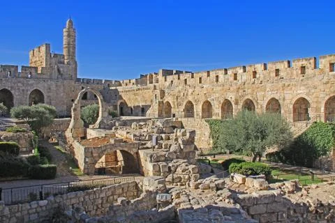 The Jerusalem Citadel or Tower of David Stock Photos