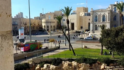 Jerusalem city Hall building Stock Footage 97553288