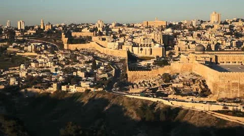 Jerusalem Cityscape, Israel 스톡 동영상 16004359