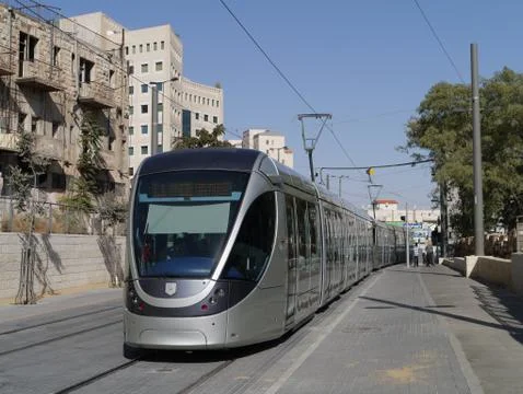Jerusalem commuter train Stock Photos