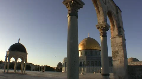 Jerusalem - Gateway to the Dome of the Rock Stock Footage 10785748