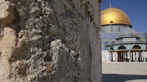 JERUSALEM Golden Dome mosque Stock Footage 70744412