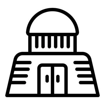 Jerusalem house icon outline vector. Israel building Illustrazione stock