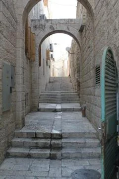 Jerusalem inner small streets 写真素材