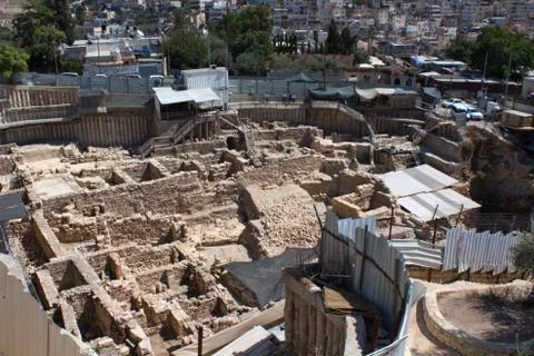 Jerusalem, israel, old city, old wall, excavations, excavation Stock Photos
