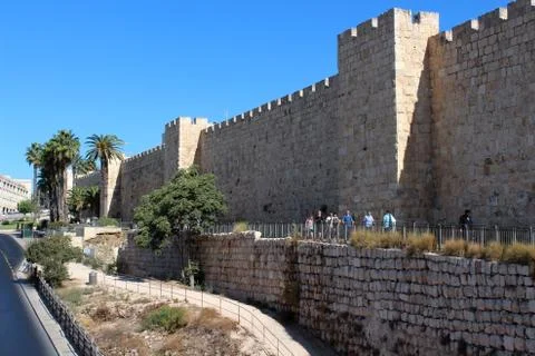 Jerusalem, israel, old city, street, mans, Jaffa Gate Stock Photos