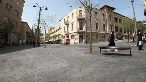 Jerusalem Jaffa Road Timelapse Stock Footage 152582133