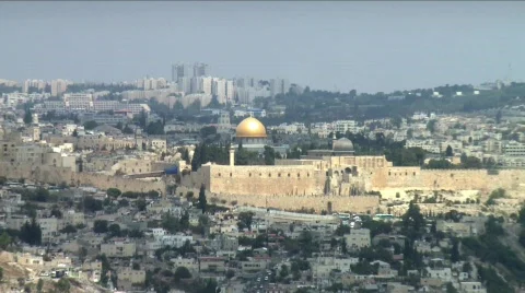 Jerusalem Landscape 2 - zoom out Stock Footage 607671