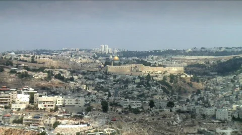 Jerusalem landscape Zoom in Video stock 607662