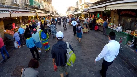 Jerusalem Market Strole Stock Footage 101273984
