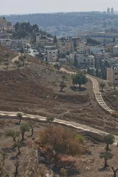 Jerusalem from Mount of Olives Stock Photos