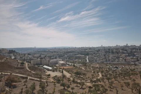 Jerusalem from Mount of Olives Stock Photos
