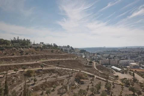 Jerusalem from Mount of Olives Stock Photos