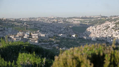 Jerusalem mountain view slider shot Stock Footage 273334885