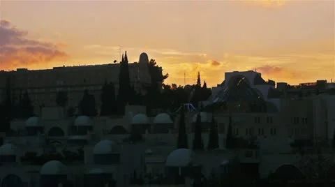 Jerusalem night view time lapse Stock Footage 11304632