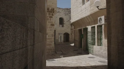 Jerusalem old city - empty street Stock Footage 130361744
